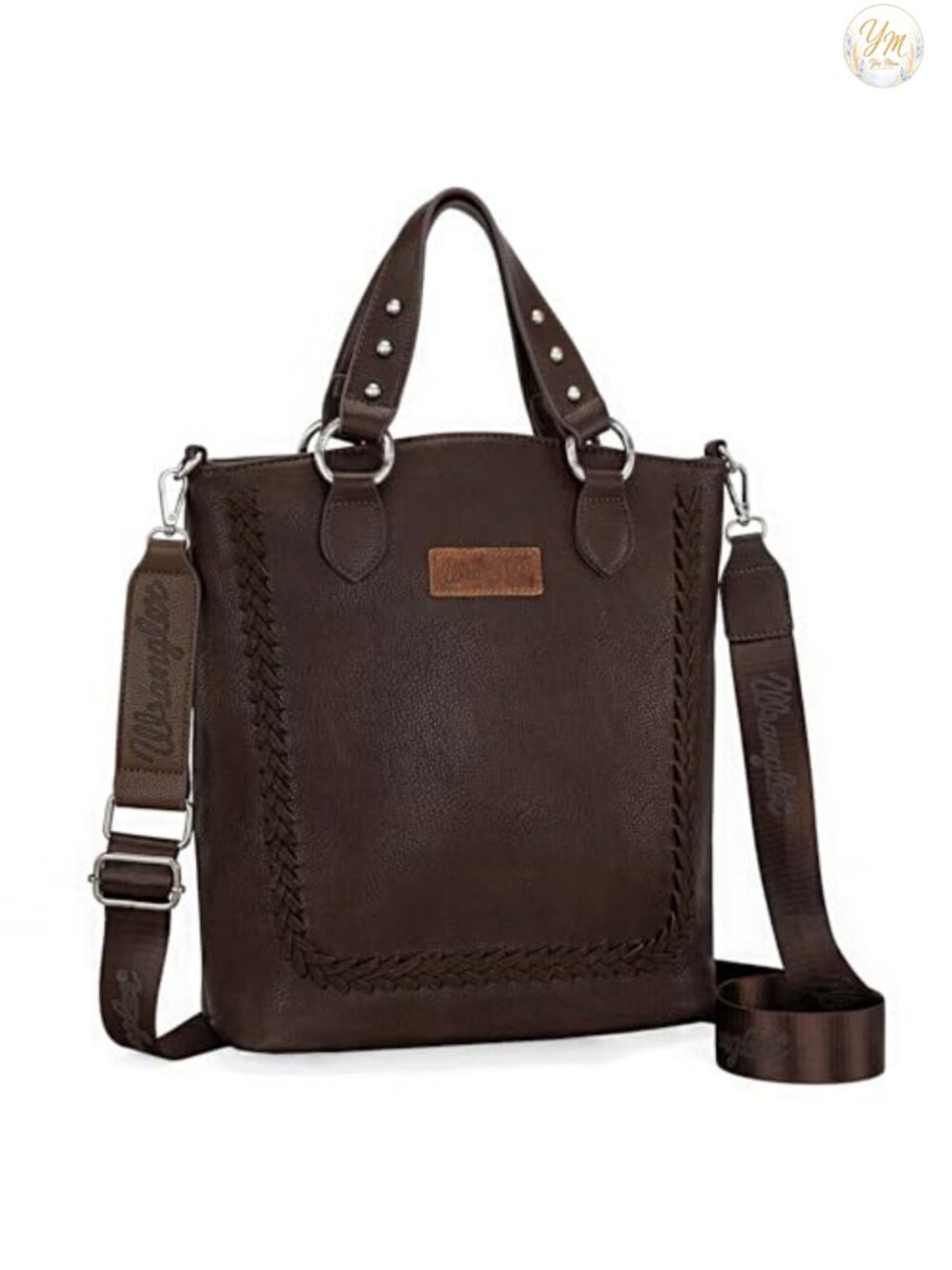 Wrangler by Montana West Large Vegan Leather Tote Crossbody Purse